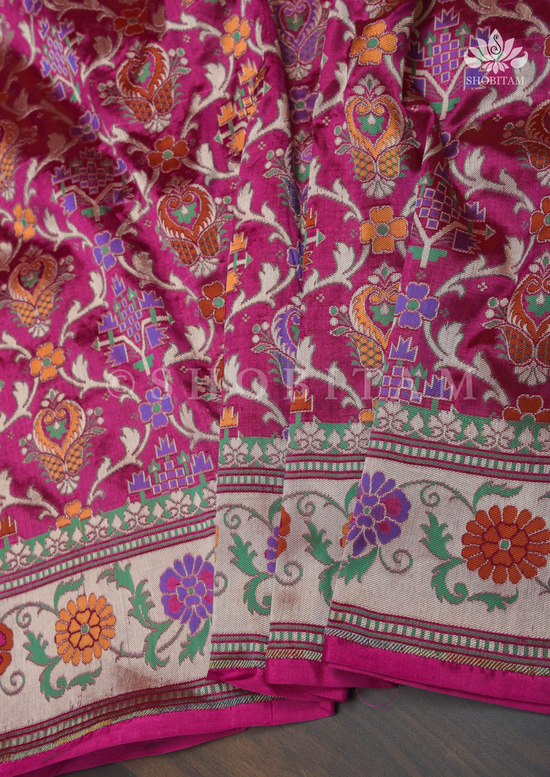 Exquisite Banarasi Patola Meenakari Katan Silk Saree in Pink with Intricate Pallu | SILK MARK CERTIFIED