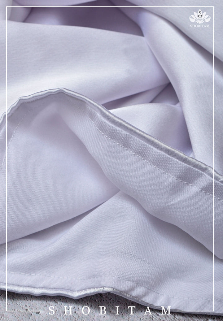 White Petticoat in Premium Satin, 2 Ply Petticoat, Standard Size