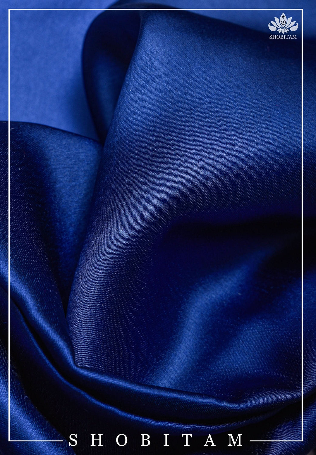 Premium Quality Cobalt Blue Satin Petticoat for saree, Standard size