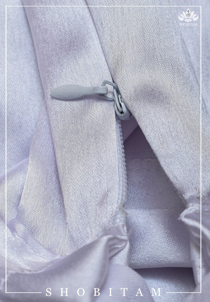 White Petticoat in Premium Satin, 2 Ply Petticoat, Standard Size