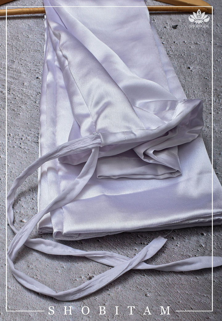 White Petticoat in Premium Satin, 2 Ply Petticoat, Standard Size