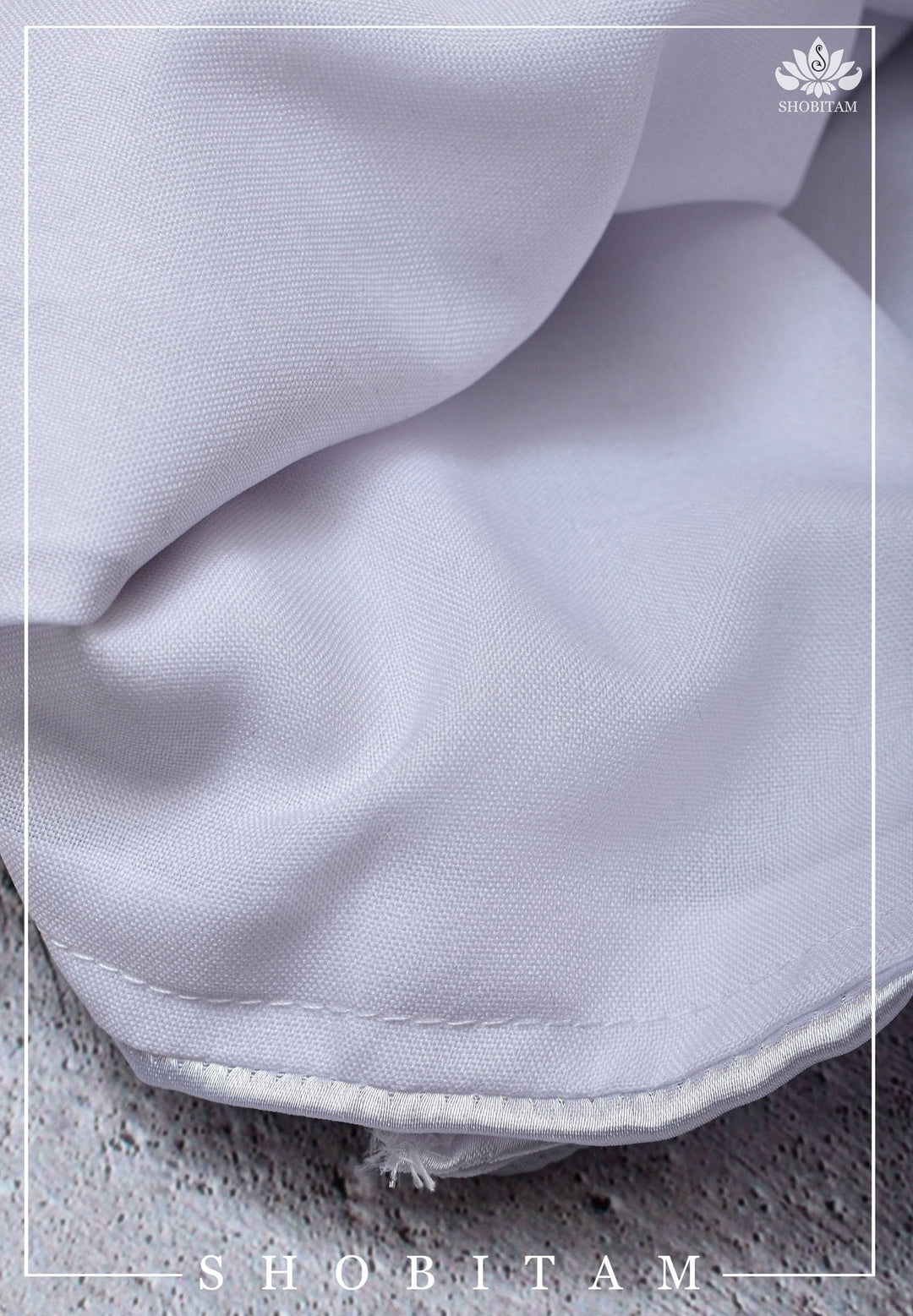 White Petticoat in Premium Satin, 2 Ply Petticoat, Standard Size