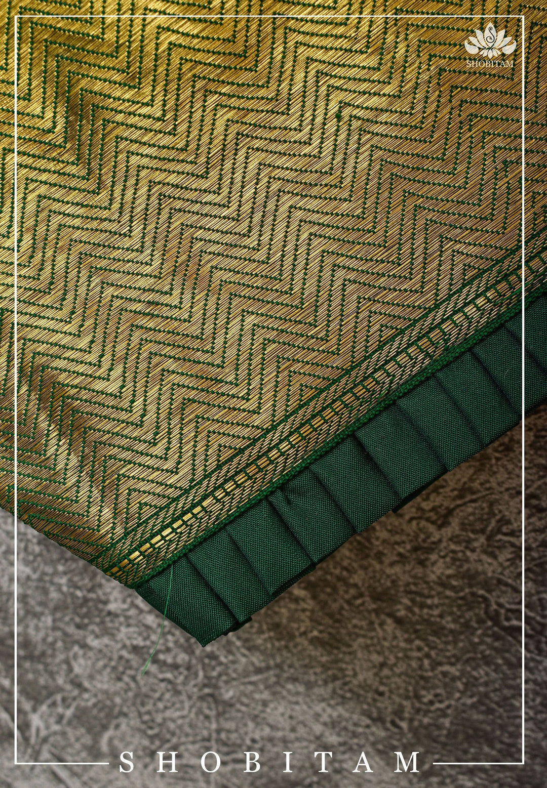 Size 40 Kanjivaram Silk Blouse with Zari Sleeves| Shobitam Blouse