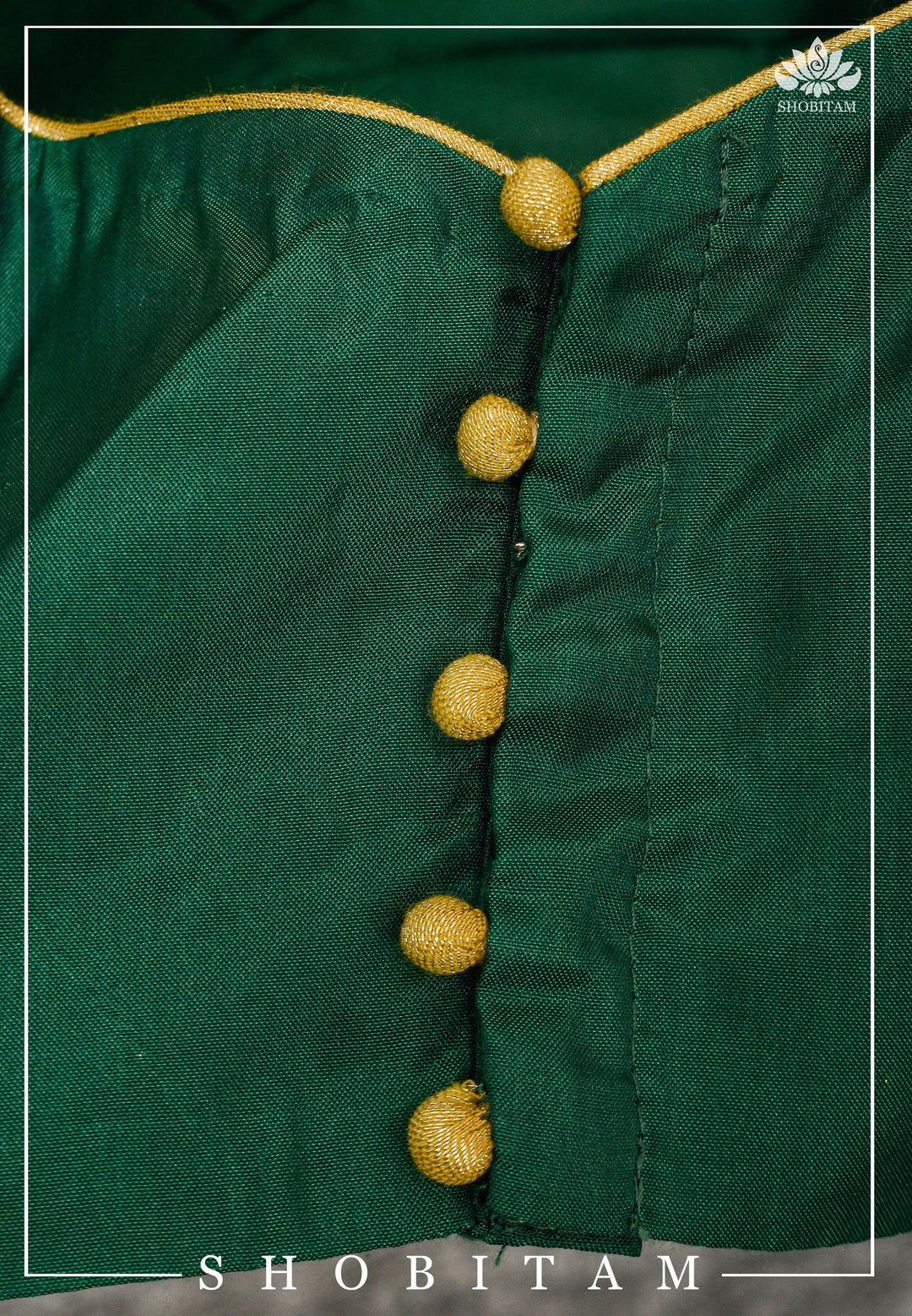 Size 40 Kanjivaram Silk Blouse with Zari Sleeves| Shobitam Blouse