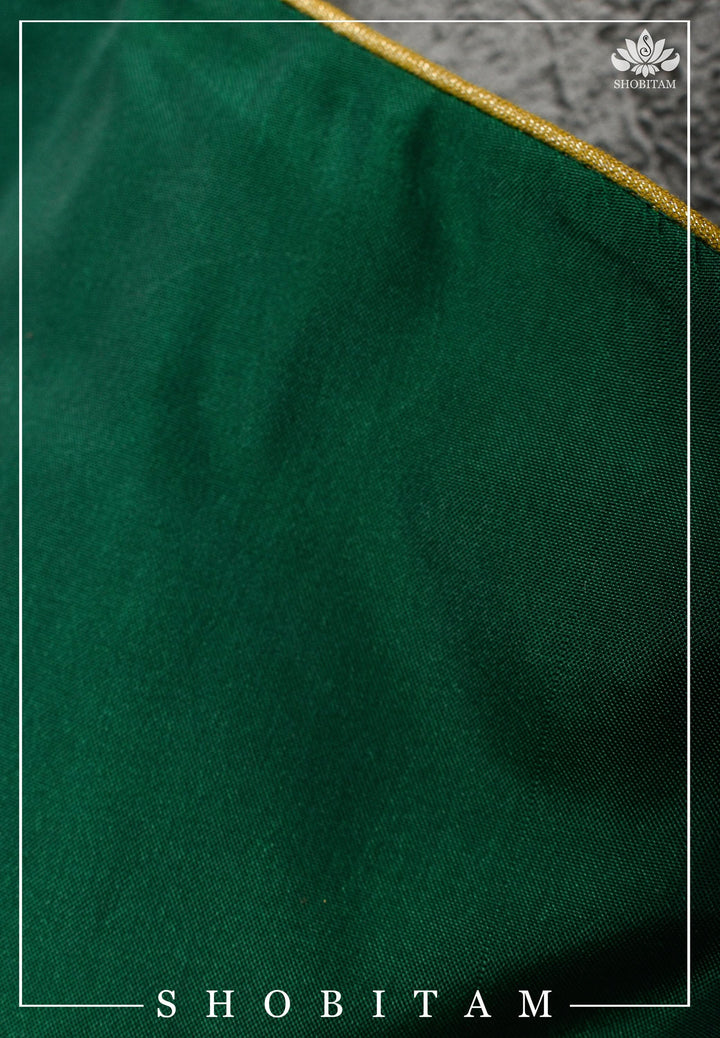 Size 40 Kanjivaram Silk Blouse with Zari Sleeves| Shobitam Blouse