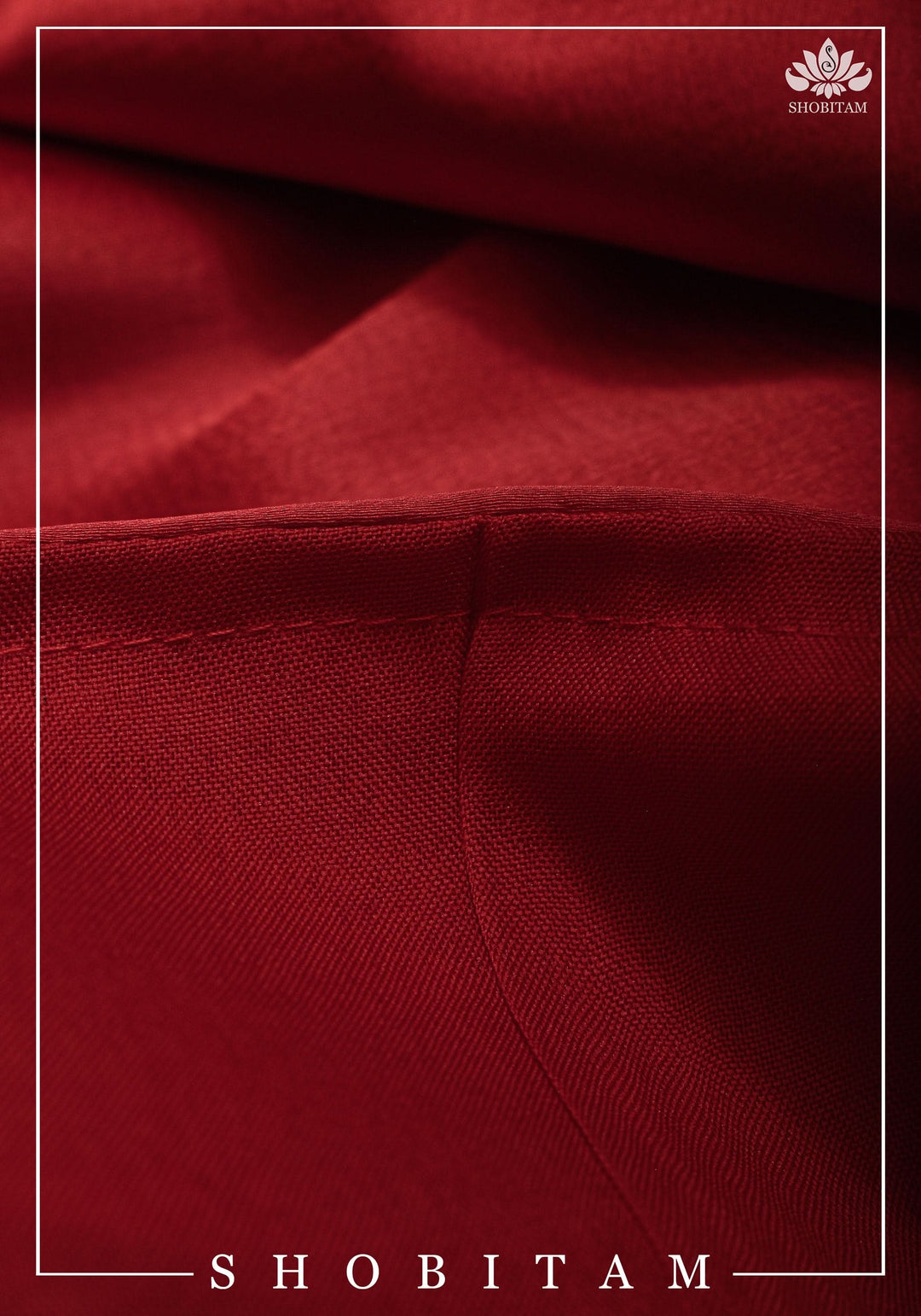 Premium Quality Deep Red Satin Petticoat for saree, in standard size.