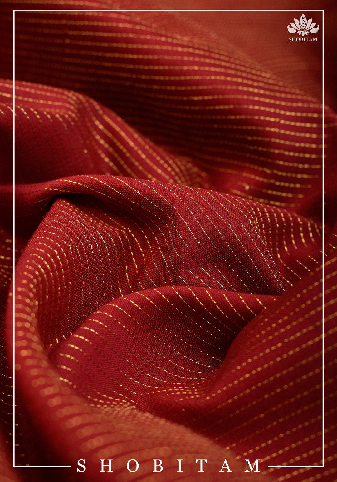 Green and Red Vairaoosi Cotton Silk Saree | Shobitam Saree