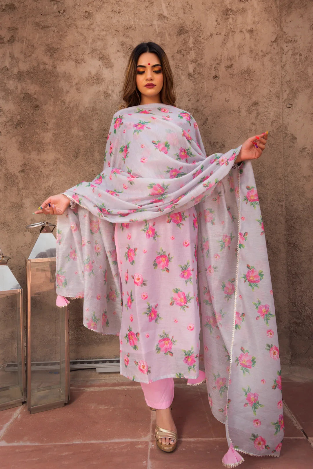 GULAB MODAL COTTON SUIT SET | SHOBITAM