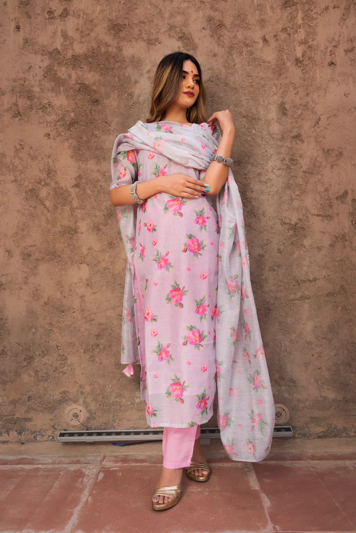 GULAB MODAL COTTON SUIT SET | SHOBITAM