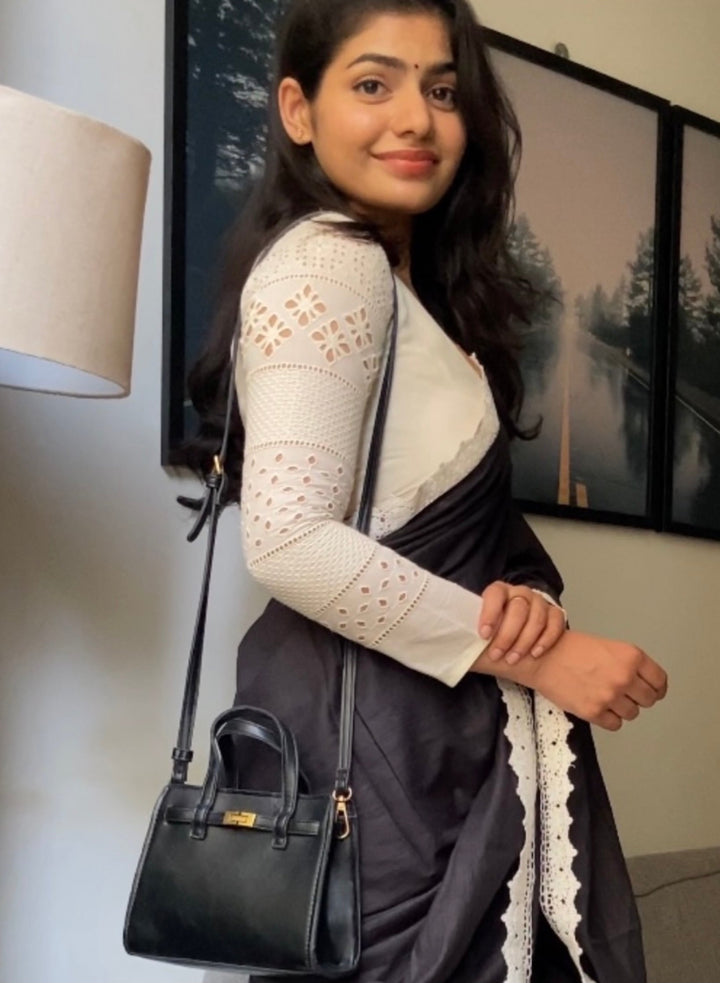 Hakoba horizontal style sleeves Blouse ft nethra (Only blouse) - Onam Edit Express | SHOBITAM