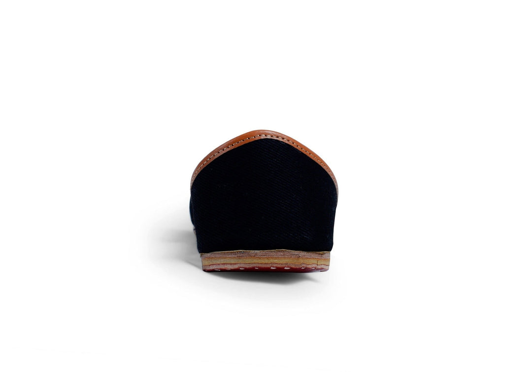 GABBAR - Black Denim Handcrafted Jutti