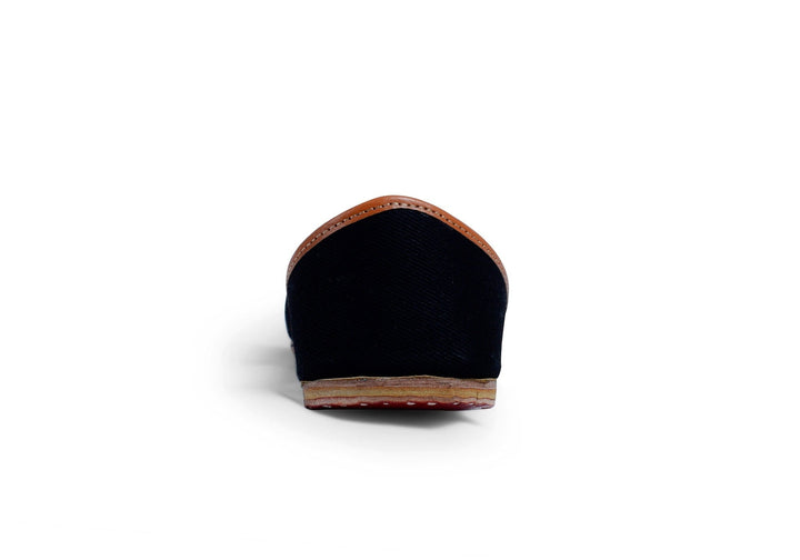 GABBAR - Black Denim Handcrafted Jutti