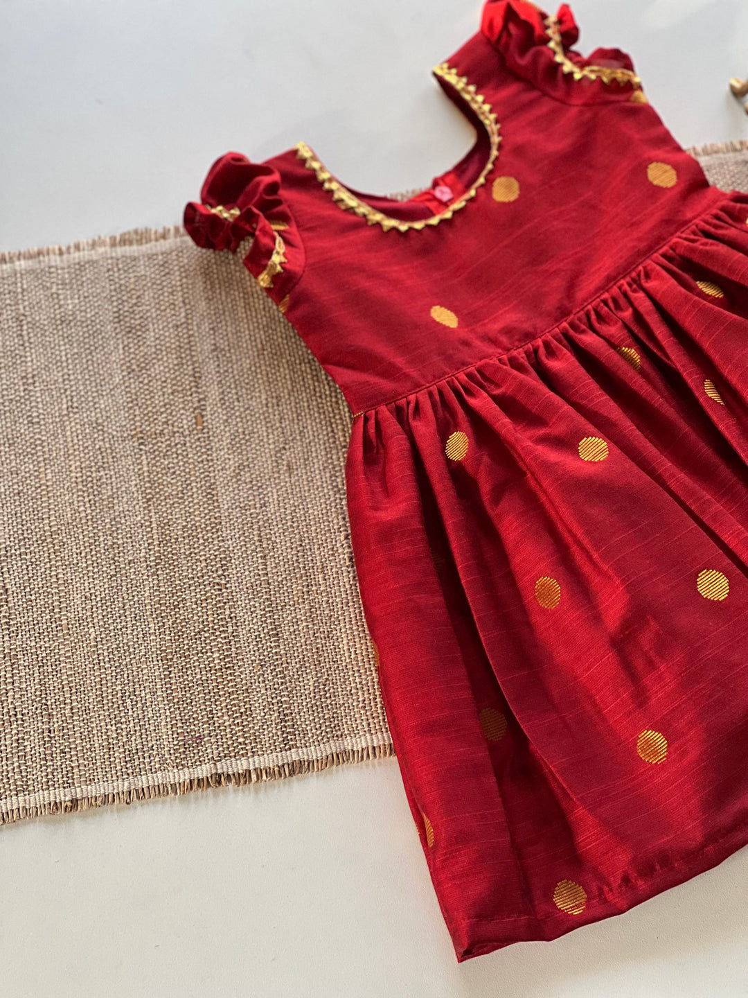 Zari Polka Kids Frock Express | SHOBITAM