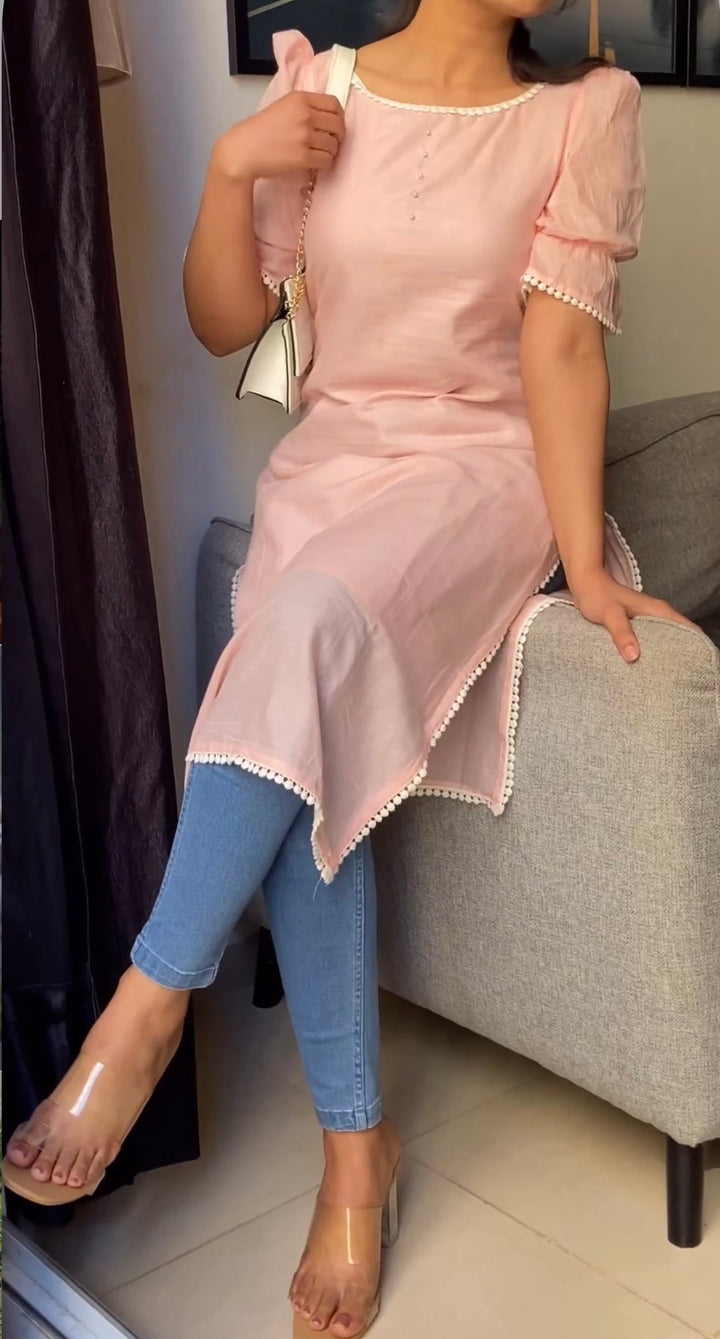 Gulabi Pink Kurta - Express | SHOBITAM