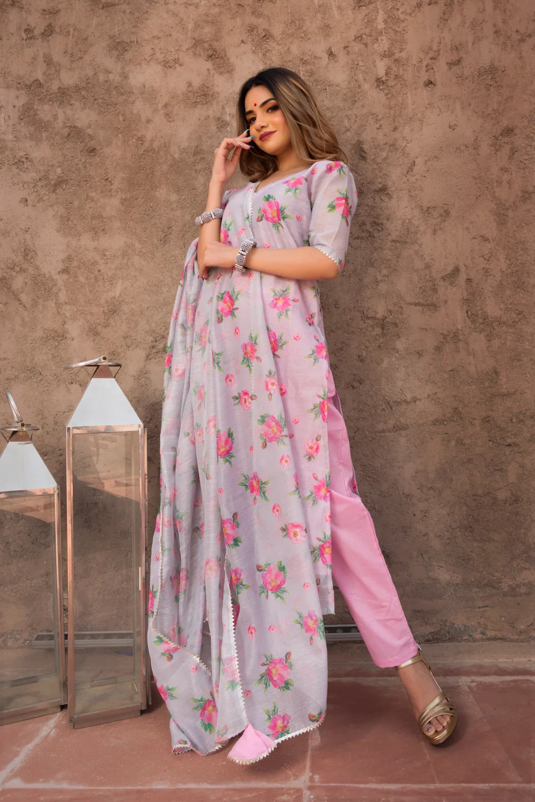 GULAB MODAL COTTON SUIT SET | SHOBITAM
