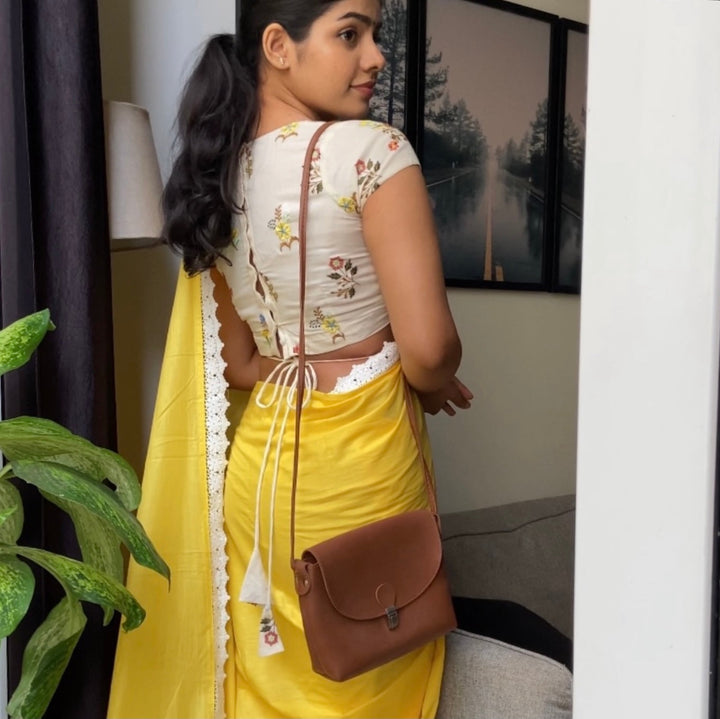 Multicolour Floral Blouse ft nethra (Only blouse) - Onam Edit Express | SHOBITAM