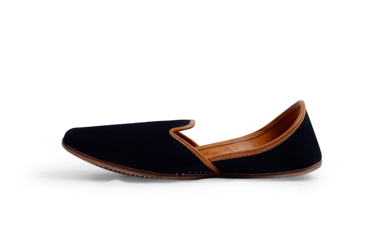 GABBAR - Black Denim Handcrafted Jutti