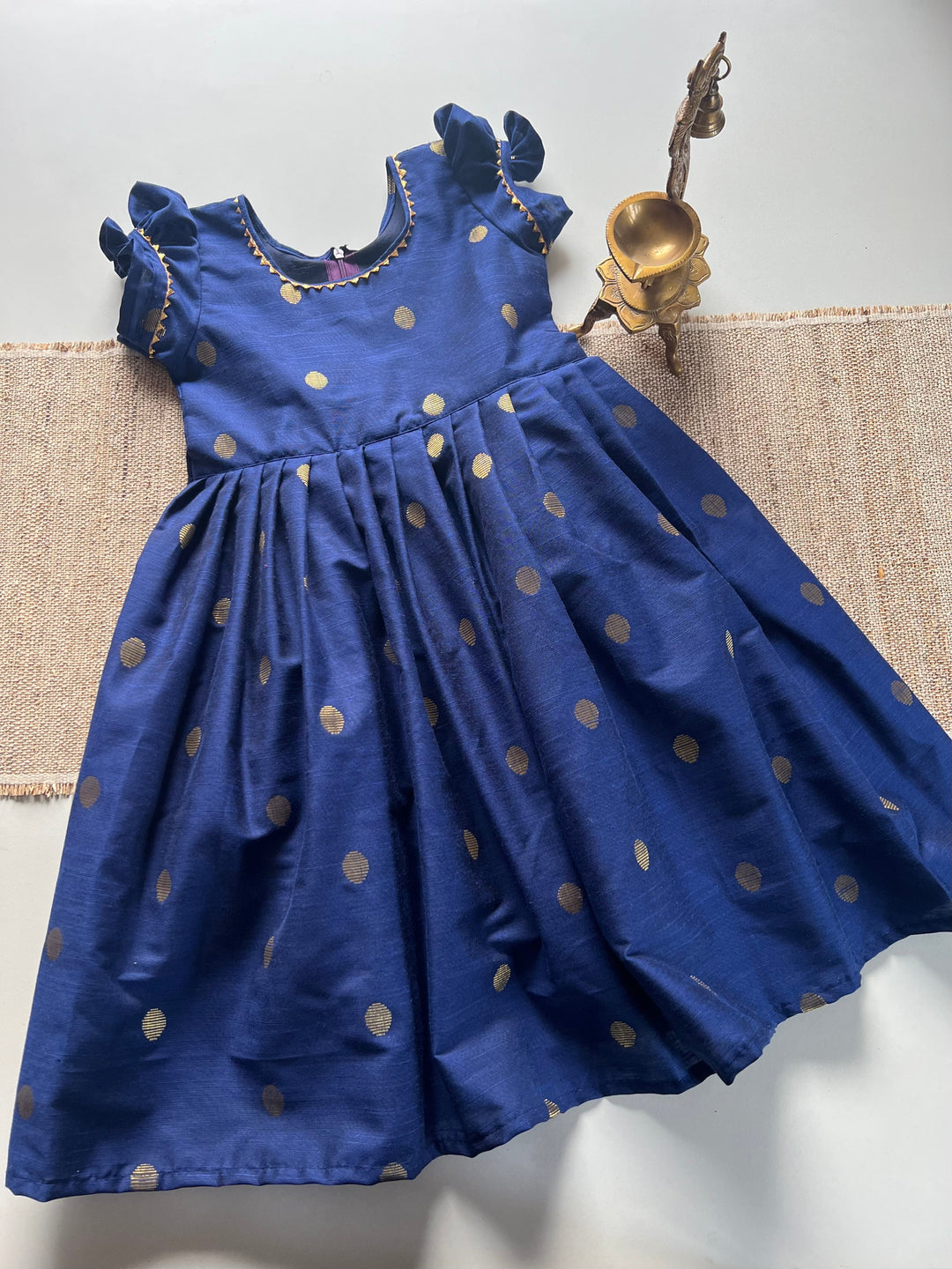 Zari Polka Kids Frock Express | SHOBITAM