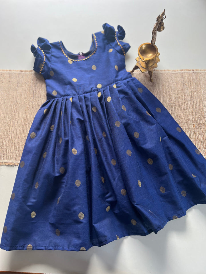 Zari Polka Kids Frock Express | SHOBITAM
