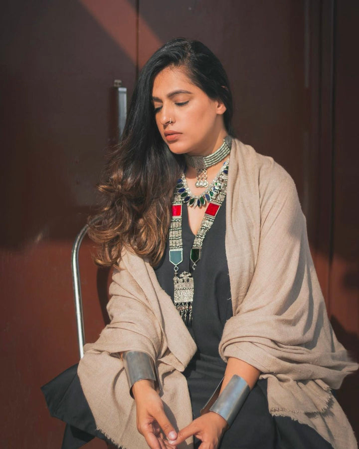 Jaiselmeri Glasswork Haar Necklace | SHOBITAM