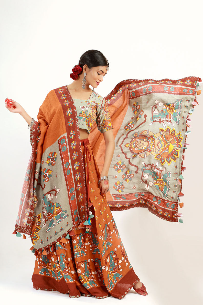 Ishwari Lehenga (Set of 3) | SHOBITAM