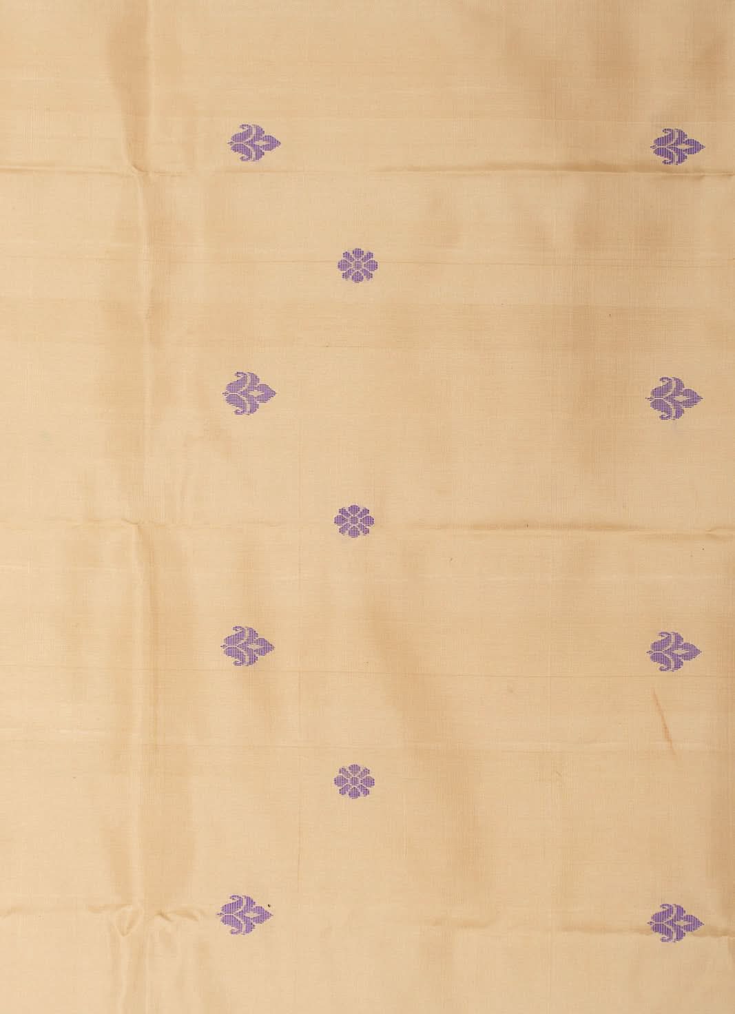 Ivory Lavender Pure Silk Kodiyala Saree Shankhupushpam | SILK MARK CERTIFIED | SHOBITAM