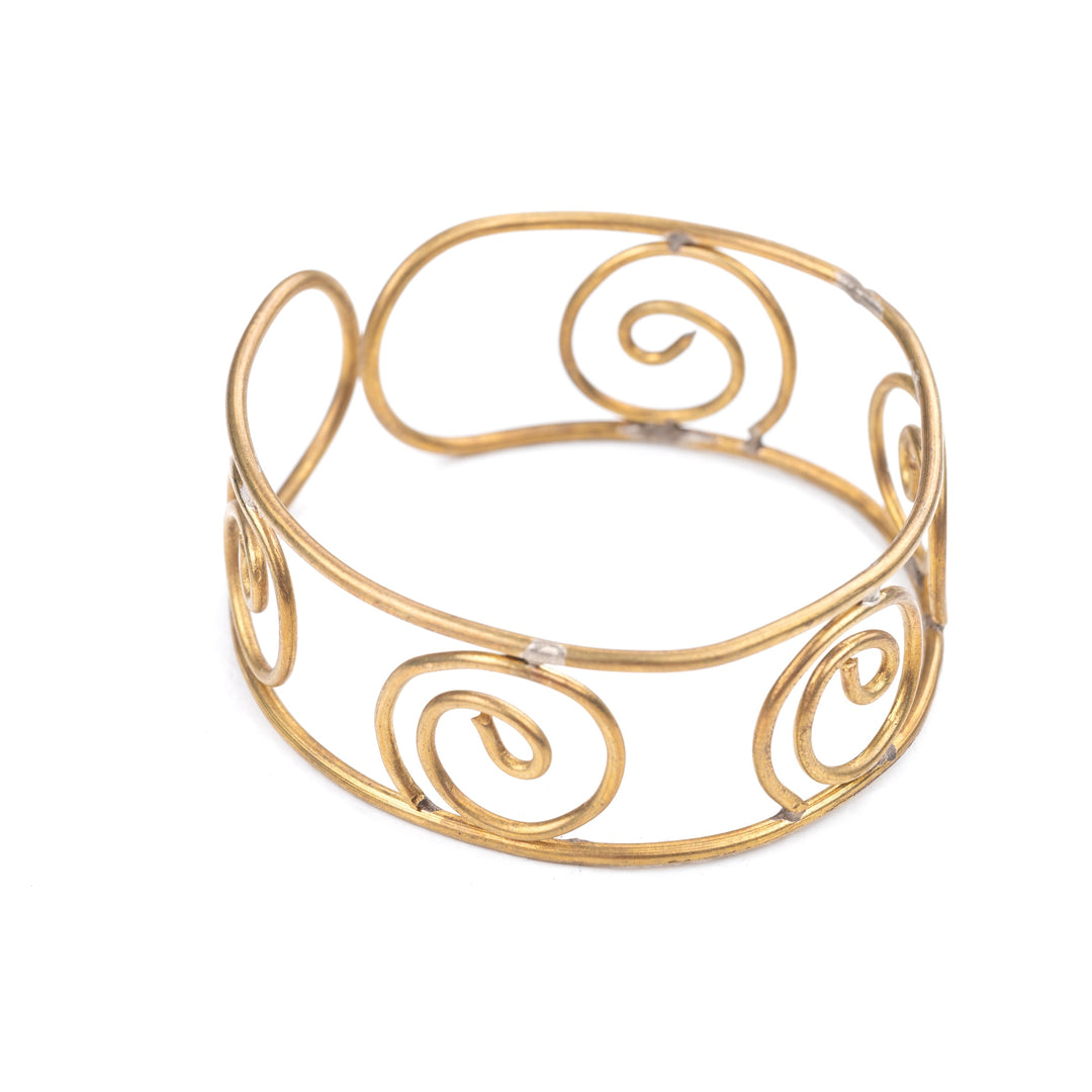 Handmade Brass Swirl Bracelet | SHOBITAM
