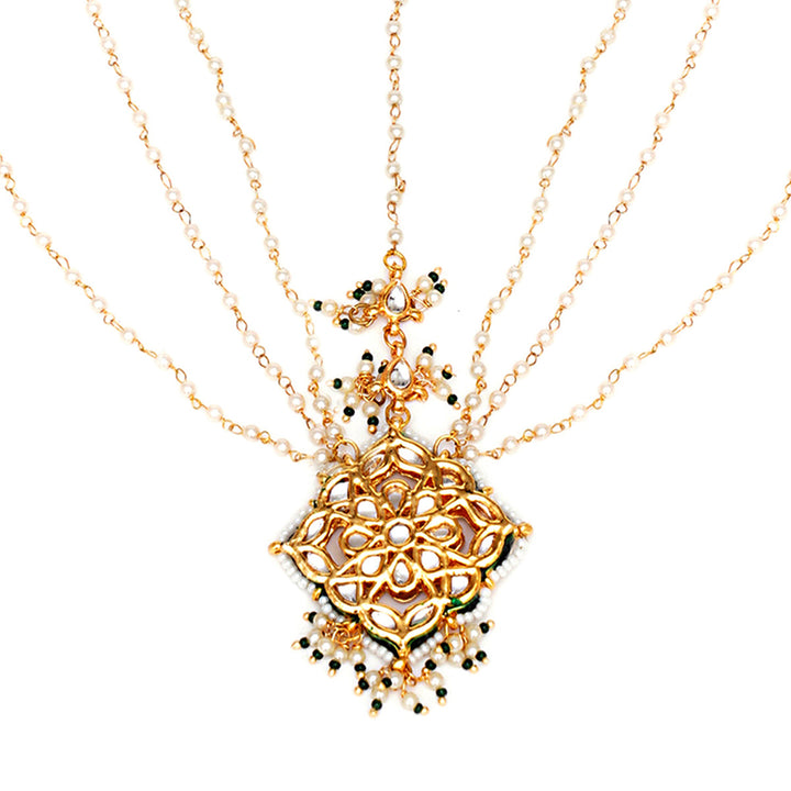 Layered Pearl Matha Patti