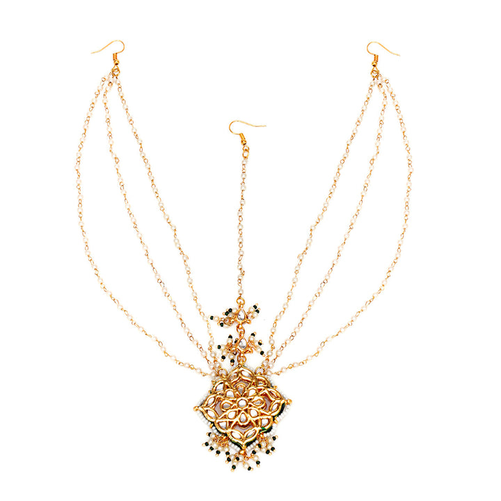 Layered Pearl Matha Patti