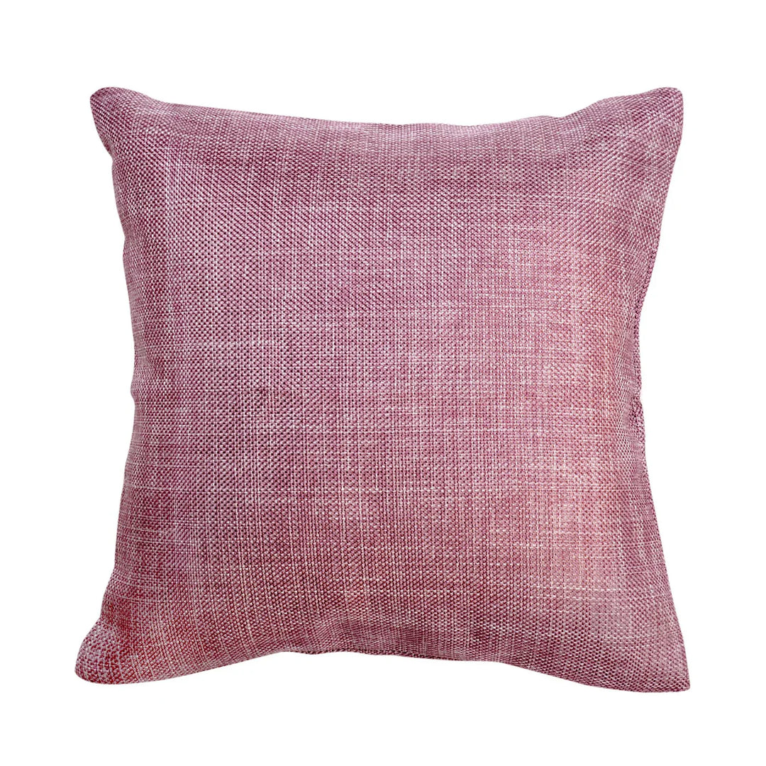 Jute Essence Dark Mauve Cushion Covers, 16" x 16", Pack of 2