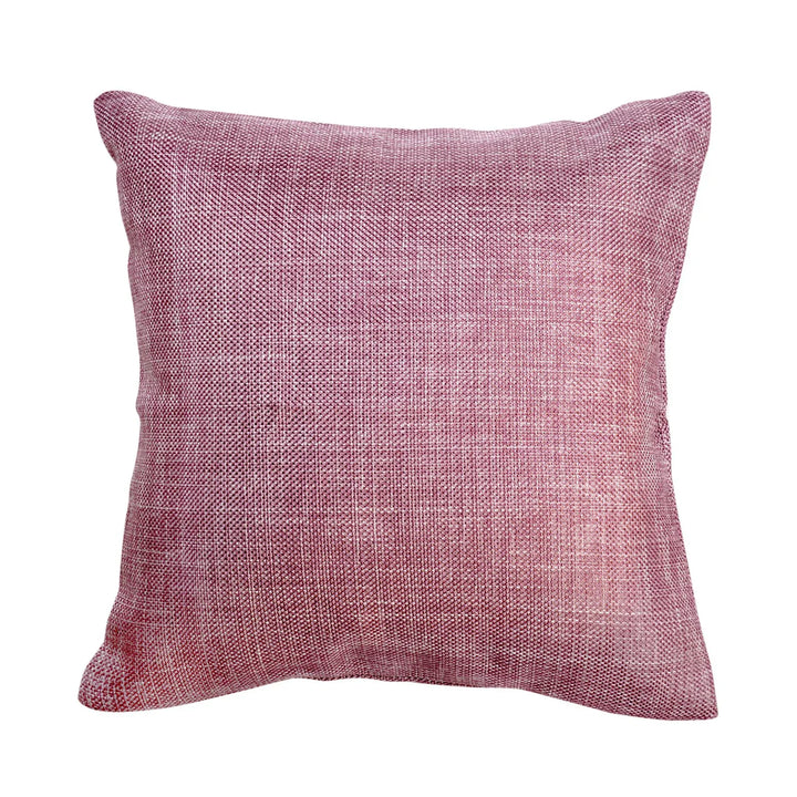 Jute Essence Dark Mauve Cushion Covers, 16" x 16", Pack of 2