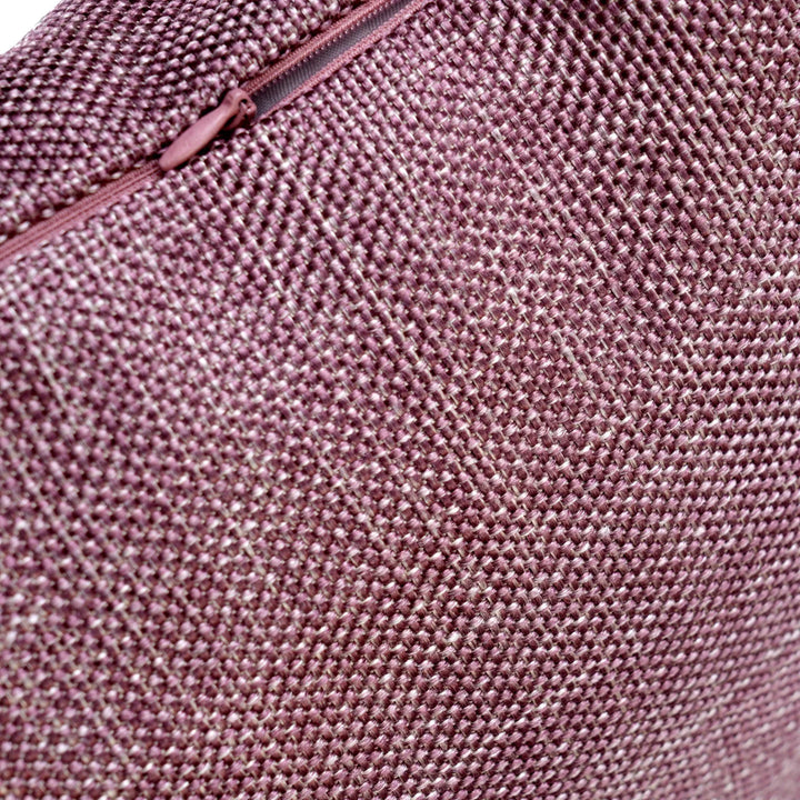 Jute Essence Dark Mauve Cushion Covers, 16" x 16", Pack of 2