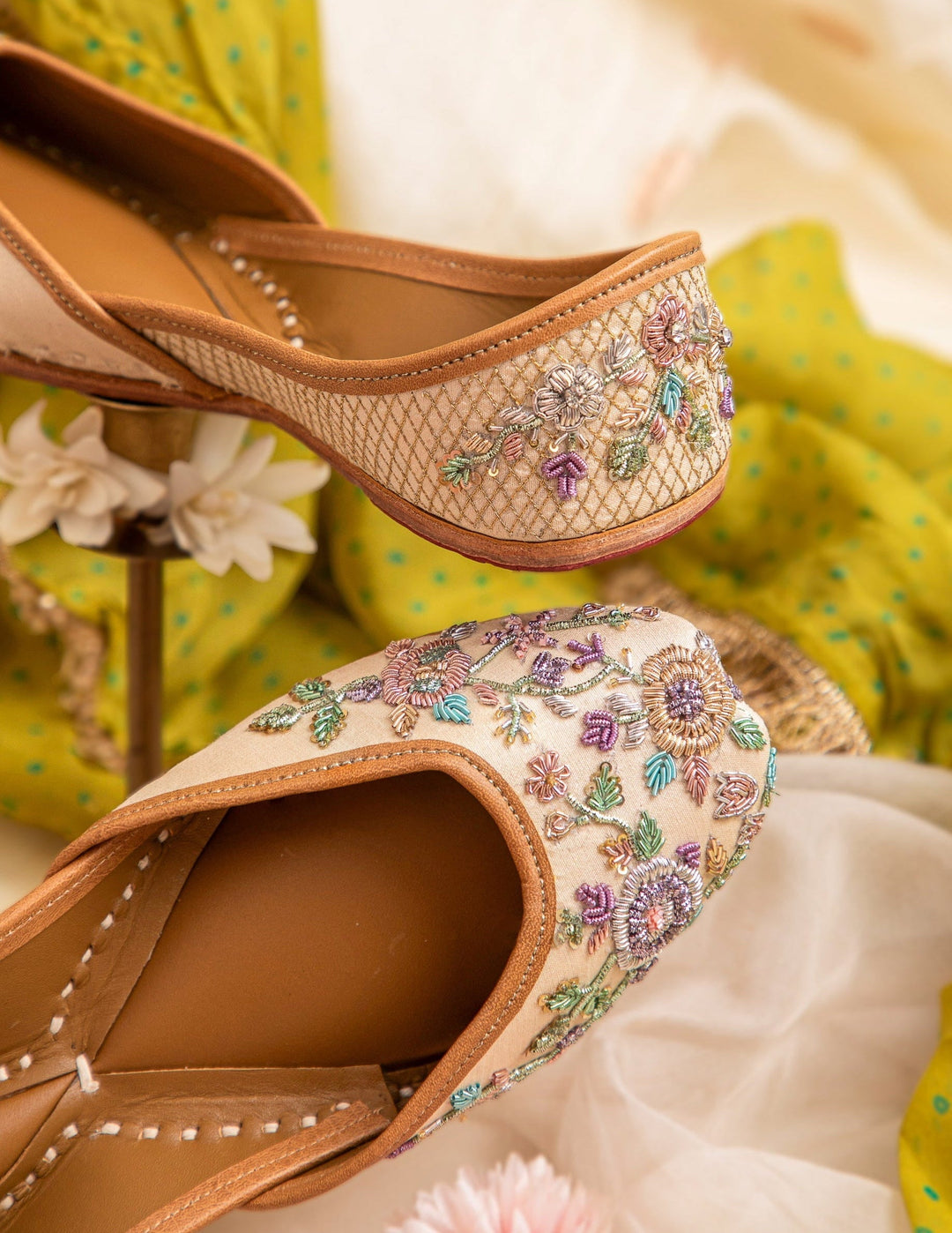 RANGREZ Multicolor Zardosi Jutties
