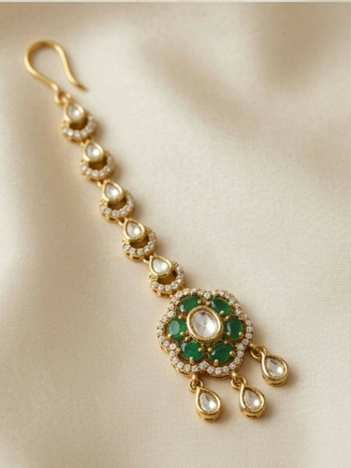 Polki Victorian Style Polki Necklace Set | SHOBITAM