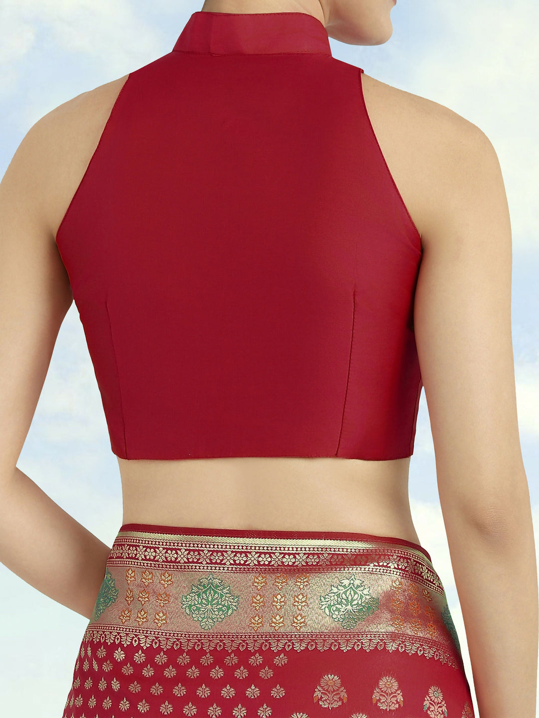 Red Colour Banarasi  Satin Silk Zari Weaving Saree | SHOBITAM