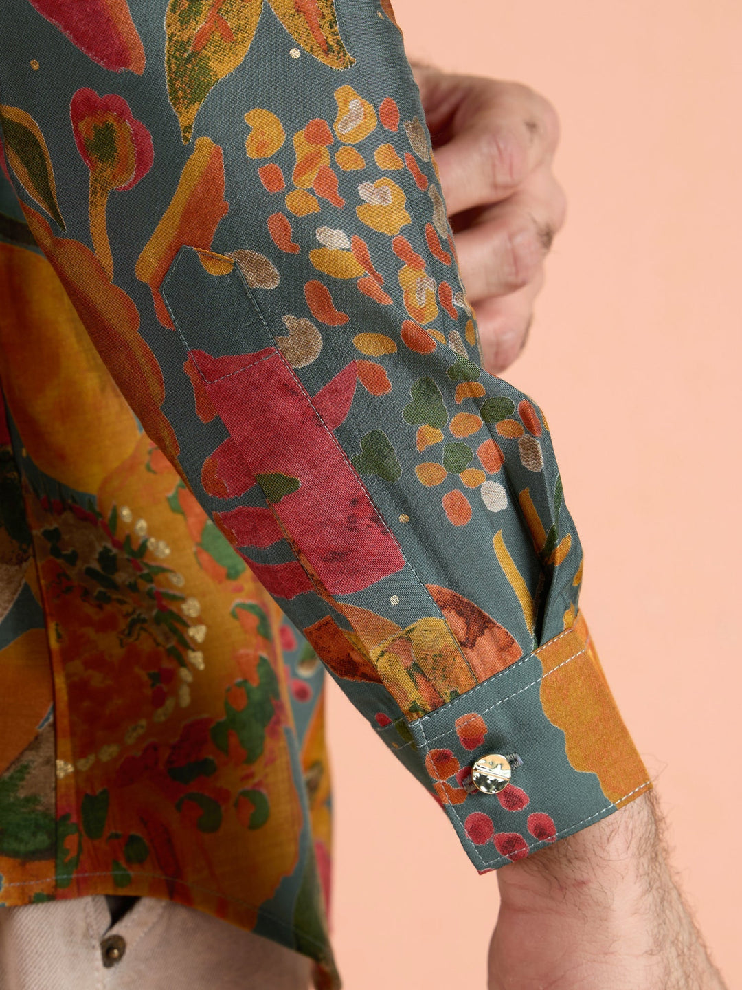 Multi-Color Polyviscose Printed Short Kurta For Men | SHOBITAM