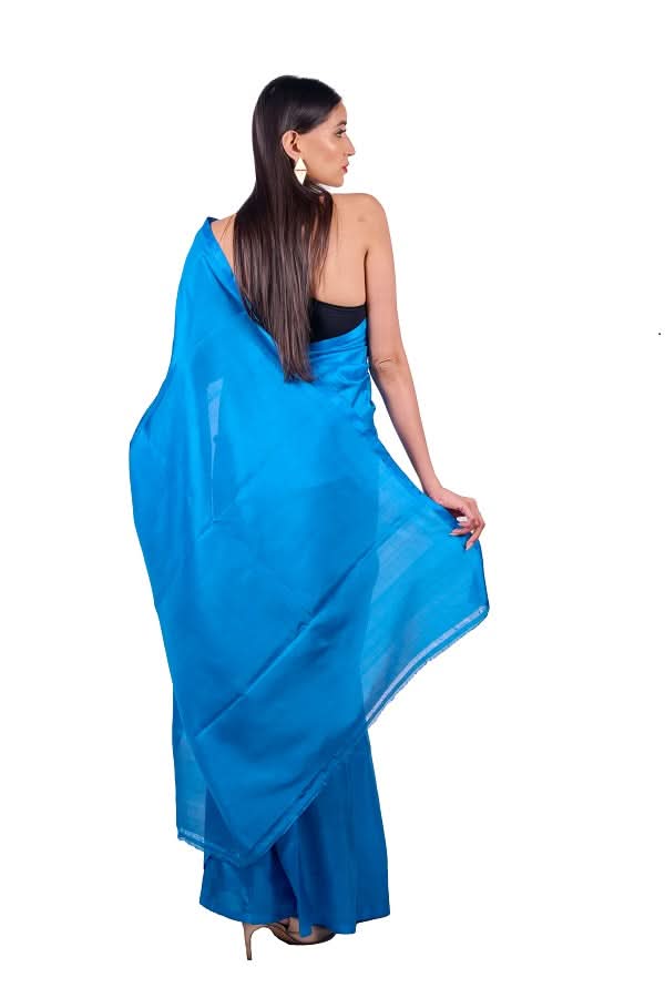 Cerulean - Handwoven Uppada Silk Saree | SILK MARK CERTIFIED-SHOBITAM