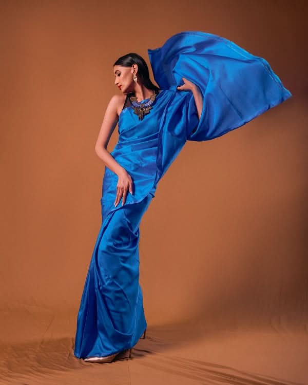 Cerulean - Handwoven Uppada Silk Saree | SILK MARK CERTIFIED-SHOBITAM