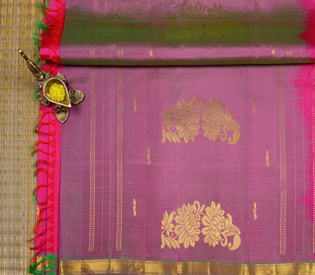 Kanjivaram Silk Saree Candy Pink Manthulir Todi | SILK MARK CERTIFIED | SHOBITAM
