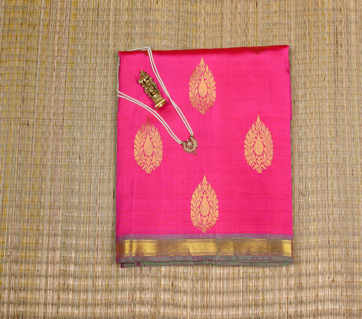 Kanjivaram Silk Saree Candy Pink Manthulir Todi | SILK MARK CERTIFIED | SHOBITAM