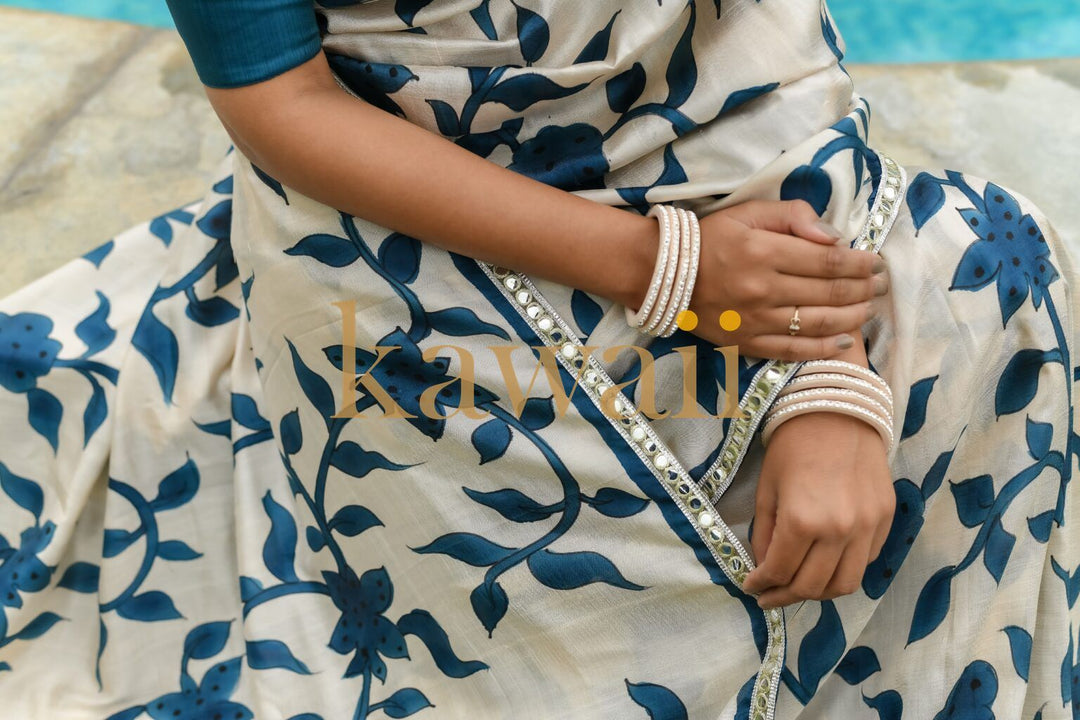 Manah Kalamkari Saree | SILK MARK CERTIFIED | SHOBITAM