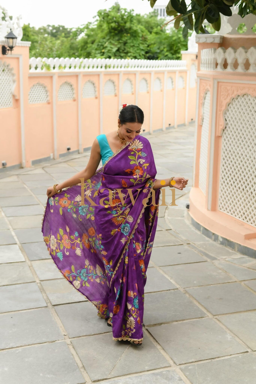 Nitya Kalamkari Saree | SILK MARK CERTIFIED | SHOBITAM
