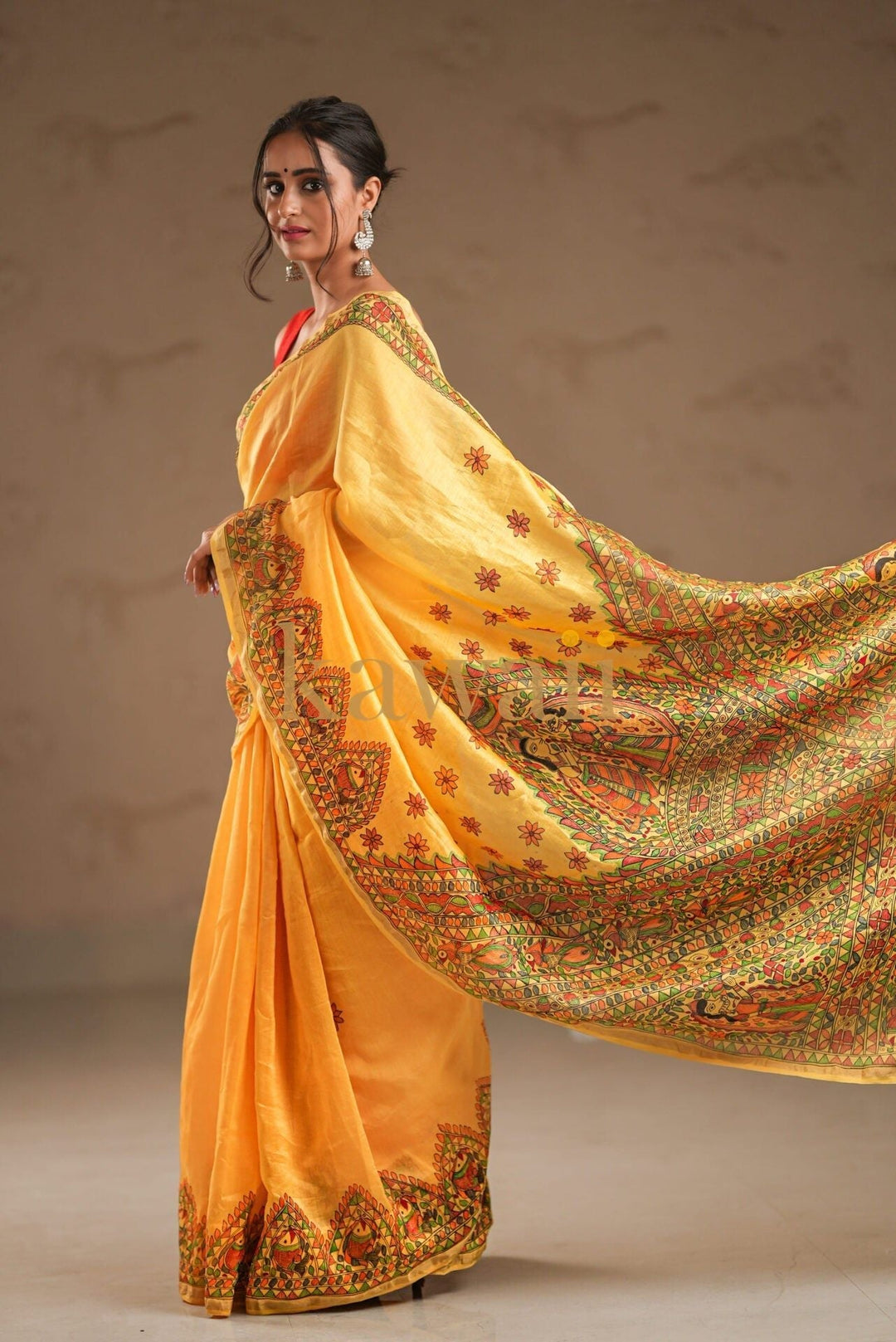 Gaatha Madhubani Saree  | SHOBITAM