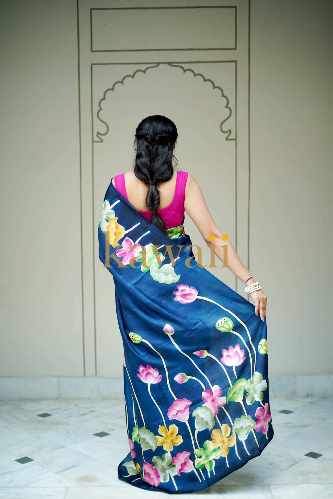 Jheel Pichwai Saree | SILK MARK CERTIFIED | SHOBITAM