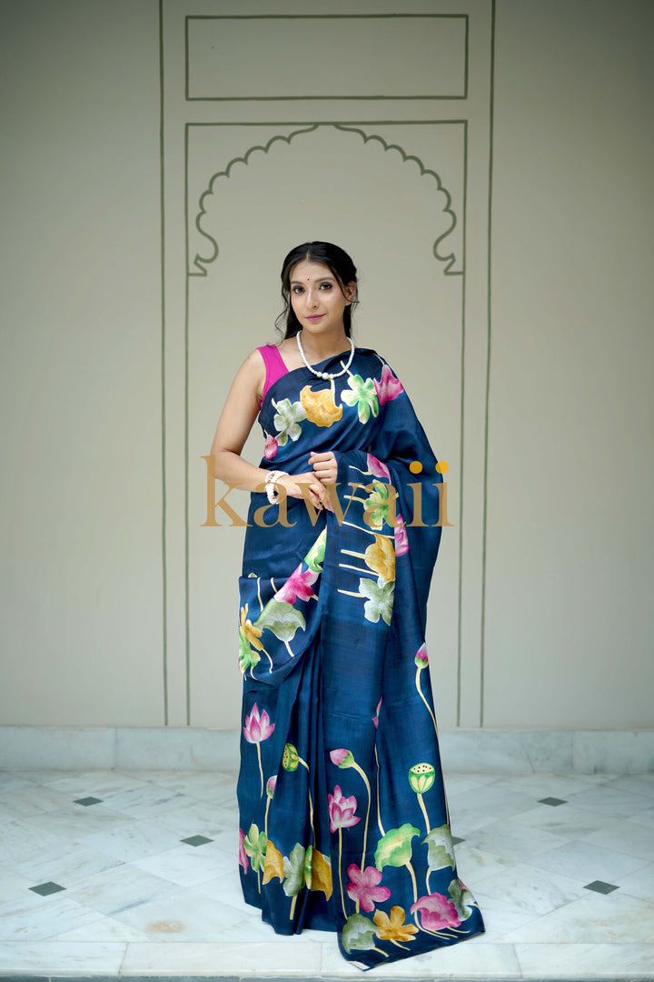 Jheel Pichwai Saree | SILK MARK CERTIFIED | SHOBITAM
