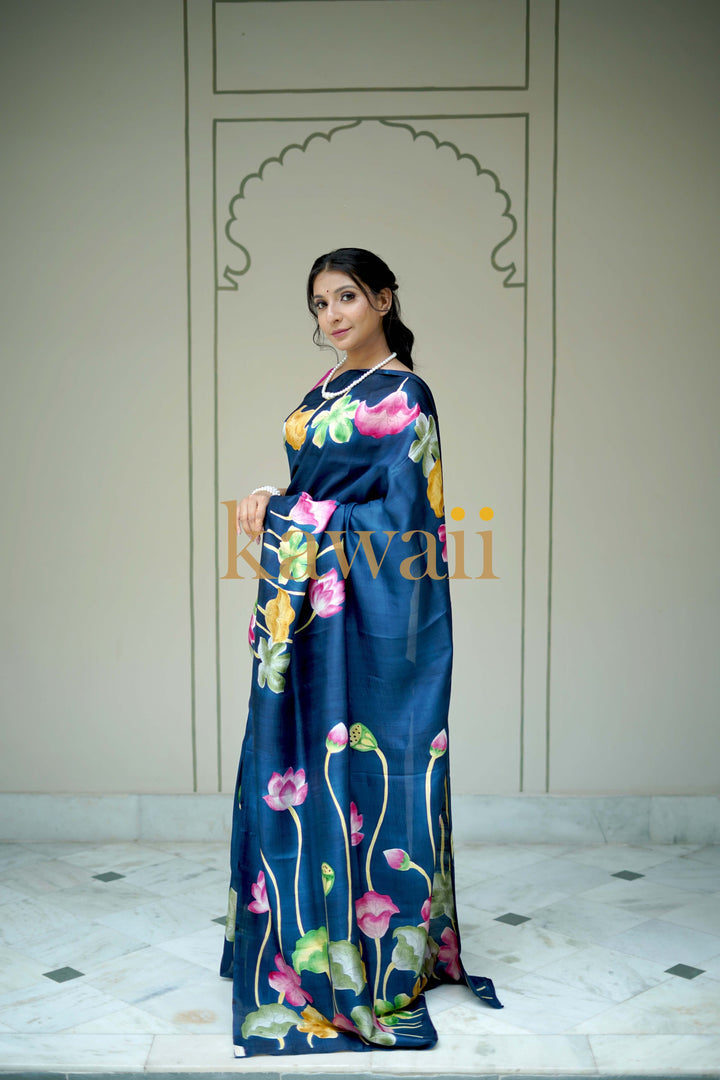 Jheel Pichwai Saree | SILK MARK CERTIFIED | SHOBITAM