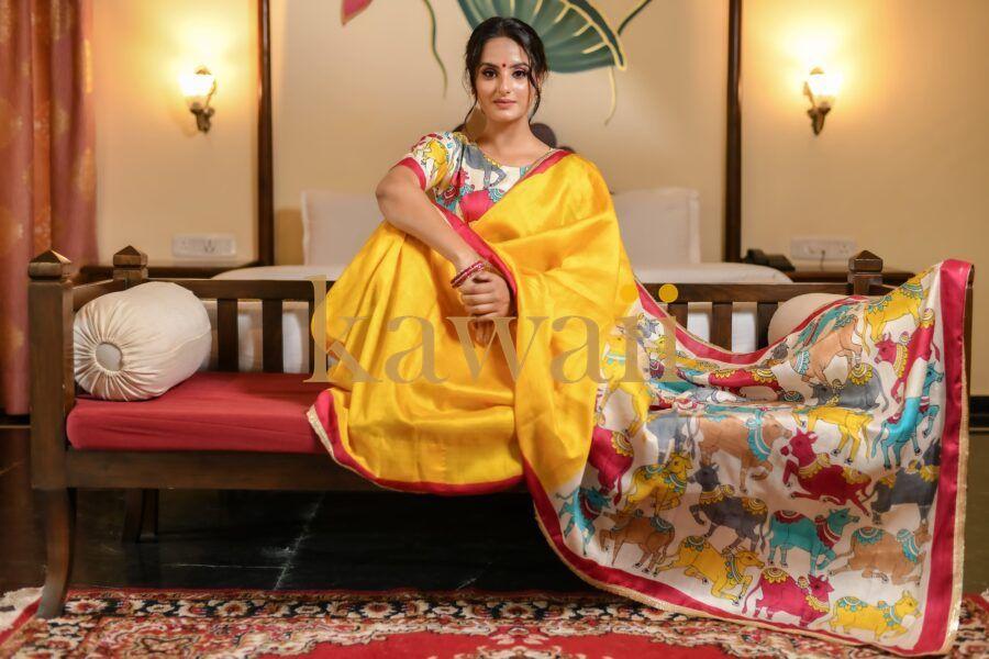 Chitra Pichwai Saree | SILK MARK CERTIFIED | SHOBITAM