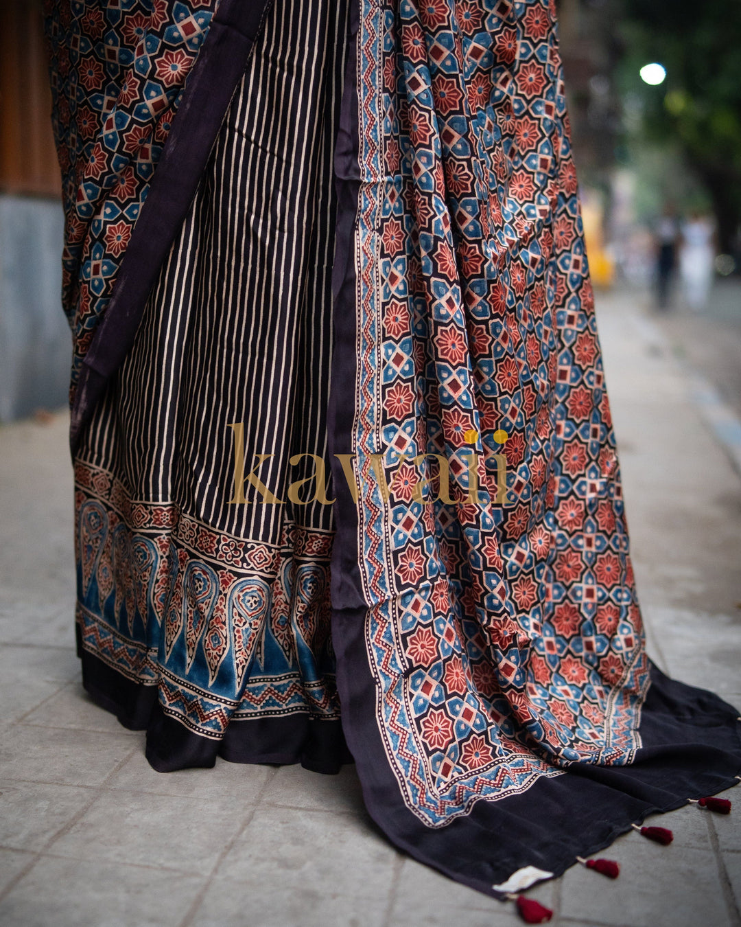 Taamara Ajrakh Saree | SHOBITAM