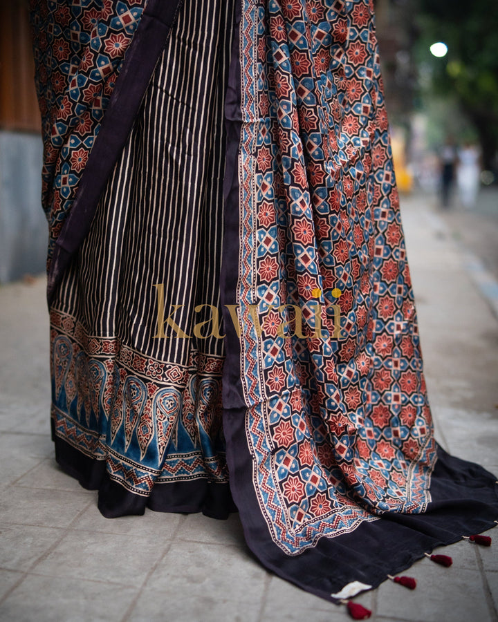 Taamara Ajrakh Saree | SHOBITAM