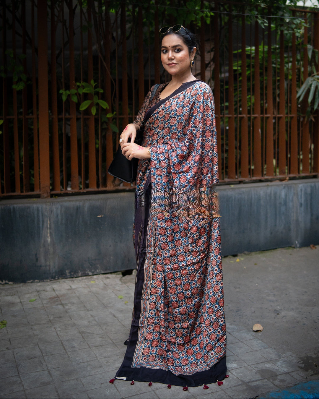 Taamara Ajrakh Saree | SHOBITAM